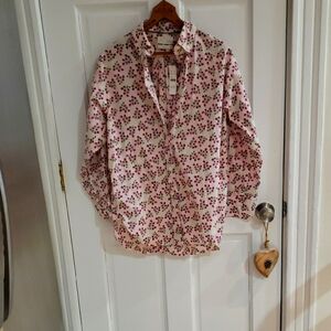 NWT JCrew Floral/Berries Relaxed Fit Shirt